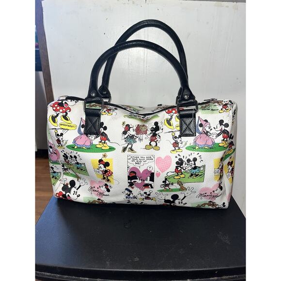 Disney Parks Handbag Mickey Mouse & Minnie Mouse Collage Purse 13" x 7" - Picture 4 of 7
